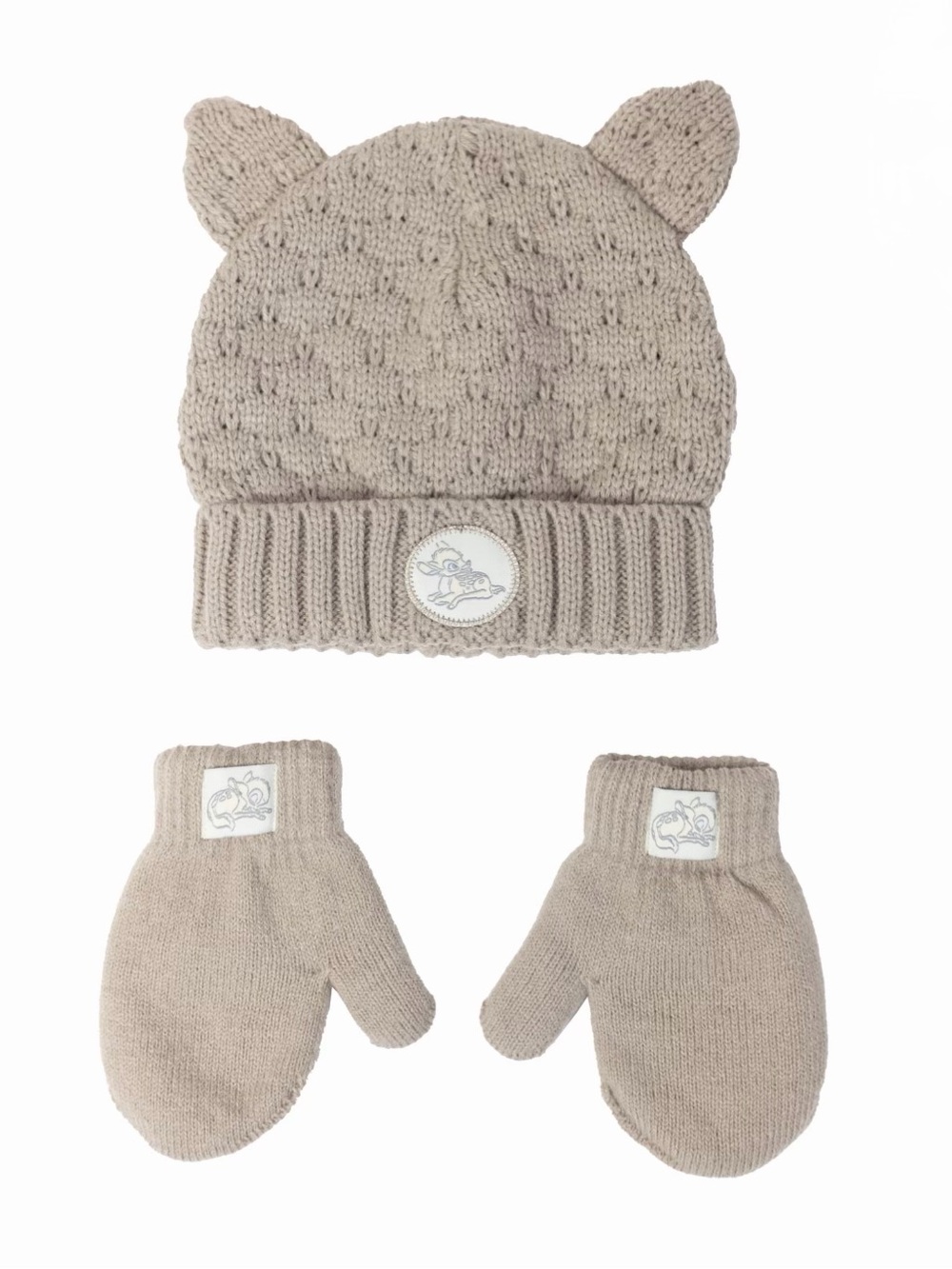Bambi Baby Beanie and Mittens Set